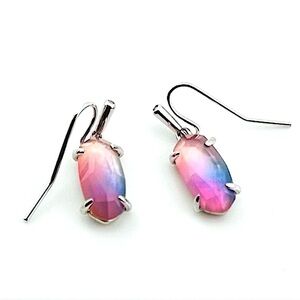 Kendra Scott Silver Lemmi Earrings Watercolor Illusion